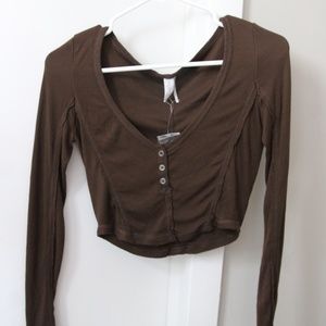 Urban Outfitters Out From Under Long Sleeve Cropped Tee